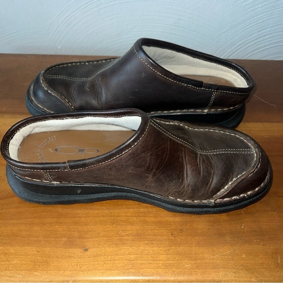 Op Wool Bully Brown Leather Mules Men’s Sz 10 - Picture 8 of 11